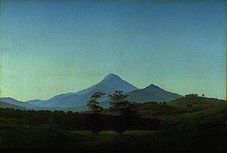 Caspar David Friedrich Bohmische Landschaft oil painting image